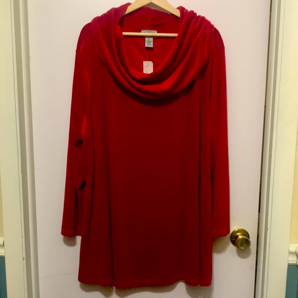 NWT Gorgeous Red Valore feel cowl neck tunic. From Catherine’s size 3xl